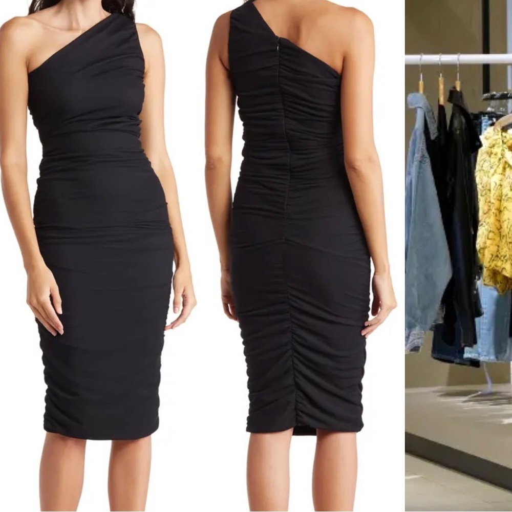 Love By Design One-Shoulder Body-Con Midi Dress